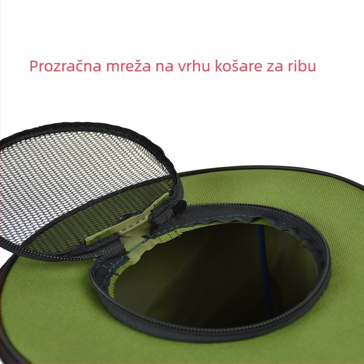 Platnena kutija za ribolov s poklopcem, prijenosna kutija za žive ribe, kapacitet ispod 9 L