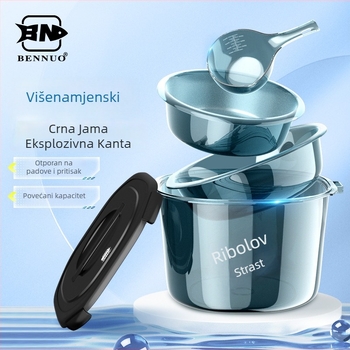 Velika višenamjenska kanta za mamce s poklopom i sjedalom, za ribolov karpa
