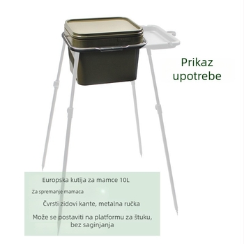 Plastična kanta za mamce za dno i bacanje štapom, 500 g