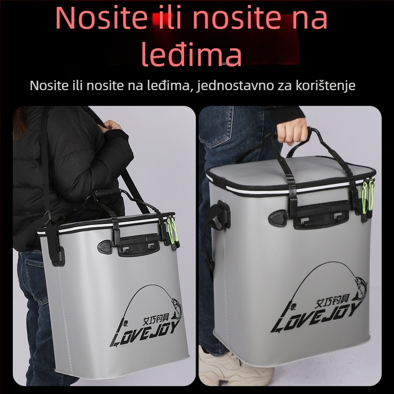 EVA ribolovna kanta s vodootpornom sklopnom konstrukcijom, ojačana, težina 1 kg