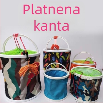 Platnena kanta za ribolov s užetom, Yujia – Materijal: platno; Podrijetlo: Kina