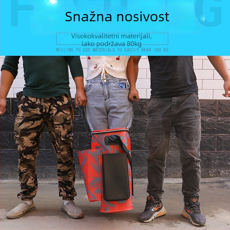 Koš za živu ribu sa sklopivom torbom za opremu — EVA konstrukcija, višenamjenski dizajn