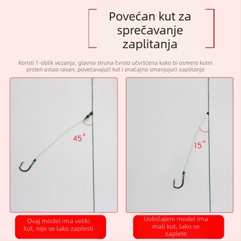 Bojiang Set protiv zaplitanja za morski ribolov s velikim udicama i linijom