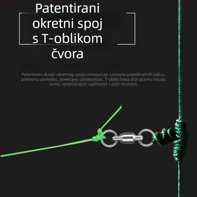 Bojiang Set protiv zaplitanja za morski ribolov s velikim udicama i linijom