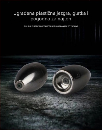 Set težišta za ribolov od volfram čelika sa šupljim jezgrom, prilagodljive težine za morski raft ribolov