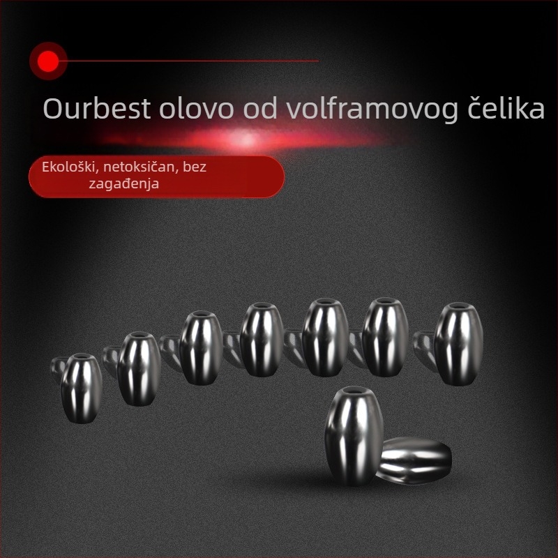 Set težišta za ribolov od volfram čelika sa šupljim jezgrom, prilagodljive težine za morski raft ribolov