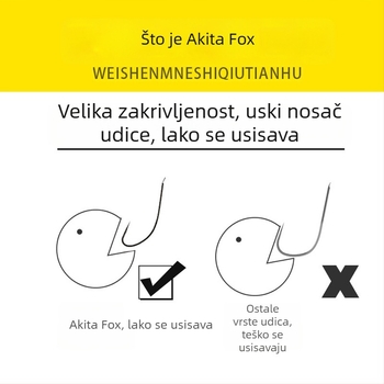 Akita Fox Line set s dvostrukim udicama, ručno vezan, gotov komplet za ribolov