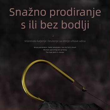 Set udica za ribolov s karbonskim jezgrom i dvostrukim udicama, protiv zaplitanja, gotov i ručno vezan