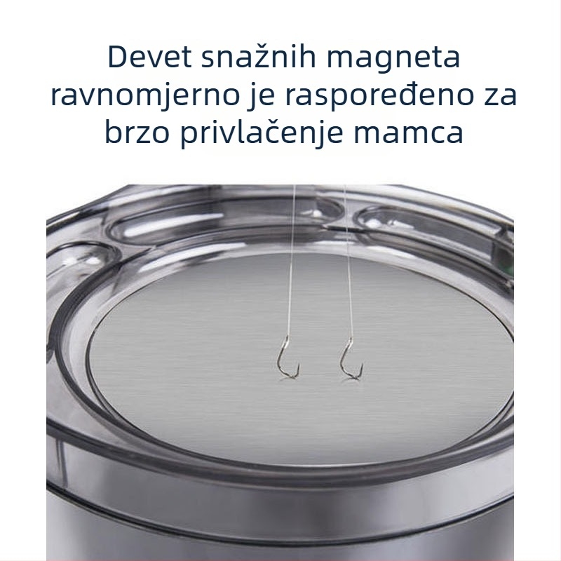 Trostruki magnetski tanjur za mamce, mini tanjur od polikarbonata, kutija za ribolov i stolica