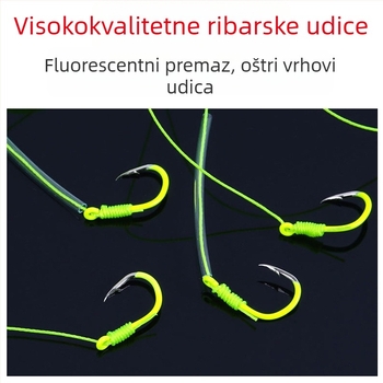 Set za ribolov srebrnog amura i velikog amura sa mrežom za ribolov, eksplozivnim udicama i svjetlećim Ise-Ni cijevnim udicama