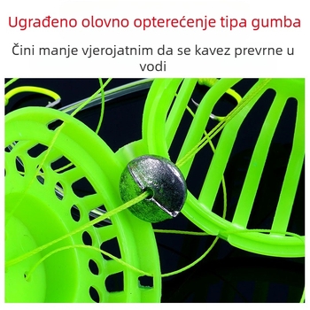 Set za ribolov srebrnog amura i velikog amura sa mrežom za ribolov, eksplozivnim udicama i svjetlećim Ise-Ni cijevnim udicama