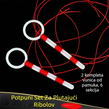 Set pribora za rock fishing – 5-u-1 oprema, komplet linije za morski ribolov, mali dodaci; Marka: Crossing High; Materijal: Plastika