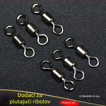 Set pribora za rock fishing – 5-u-1 oprema, komplet linije za morski ribolov, mali dodaci; Marka: Crossing High; Materijal: Plastika
