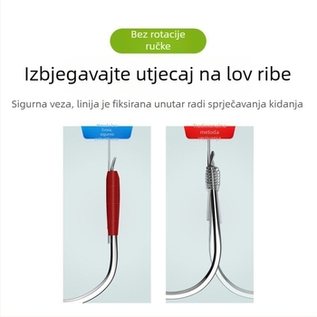 Rig s dvije udice za velike šarane i karase, komplet, protiv zamatanja, natjecateljski model