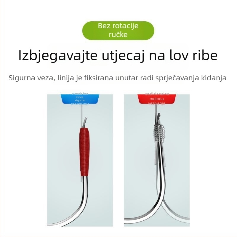 Rig s dvije udice za velike šarane i karase, komplet, protiv zamatanja, natjecateljski model