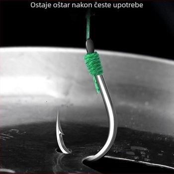 BORVE Set ribarskih udica, 9 komada ručno pletenih dvostrukih udica, Dali Ma donja linija, bodlje, za ribolov na jezerima i akumulacijama