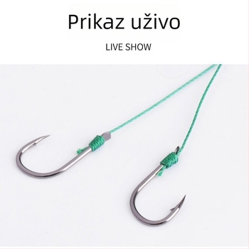 BORVE Set ribarskih udica, 9 komada ručno pletenih dvostrukih udica, Dali Ma donja linija, bodlje, za ribolov na jezerima i akumulacijama