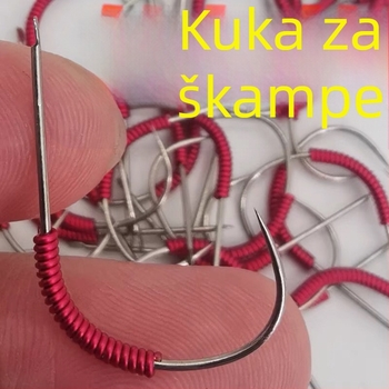 Set kuki za kozice s jednostrukim i dvostrukim kukama, obične udice, Marka 1