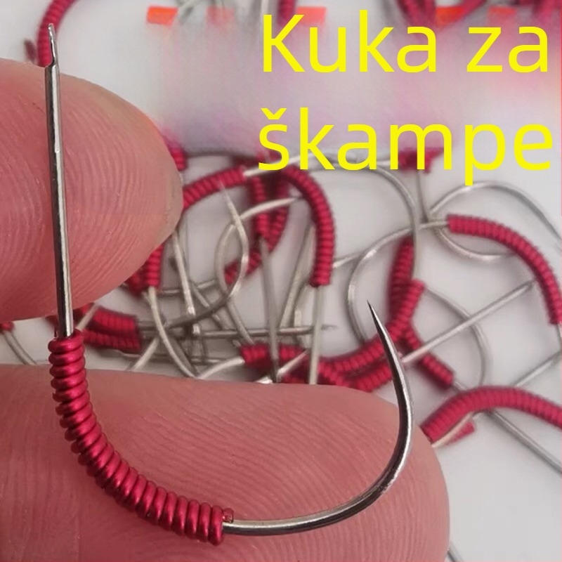 Set kuki za kozice s jednostrukim i dvostrukim kukama, obične udice, Marka 1