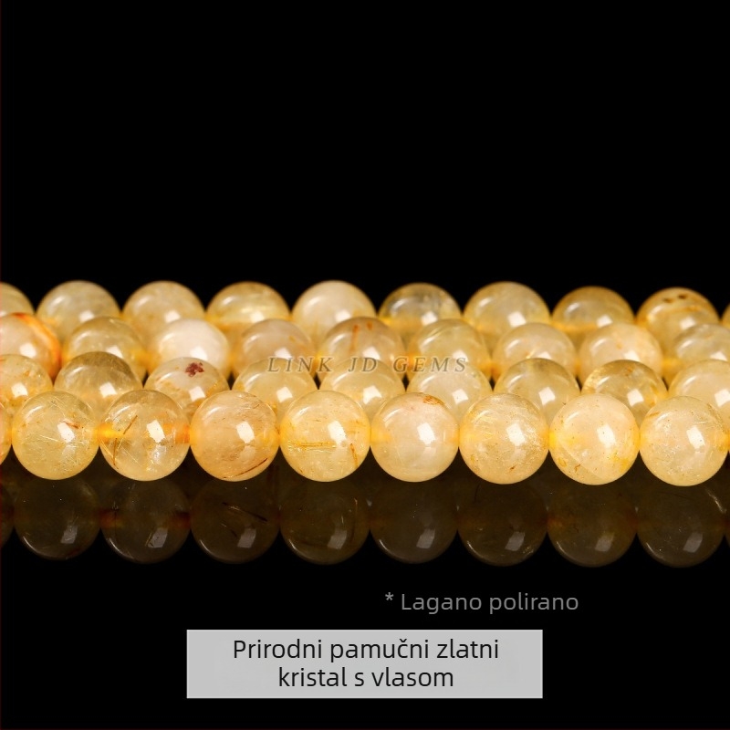 Zlatne kristalne perle, 8 mm, kružne slobodne perle za DIY nakit i izradu narukvice