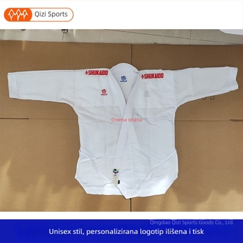 Dvostruka karate uniforma, lagana i prozračna; materijal: poliester-bavlna (65% poliester); podstava: combed cotton; unisex, odrasli