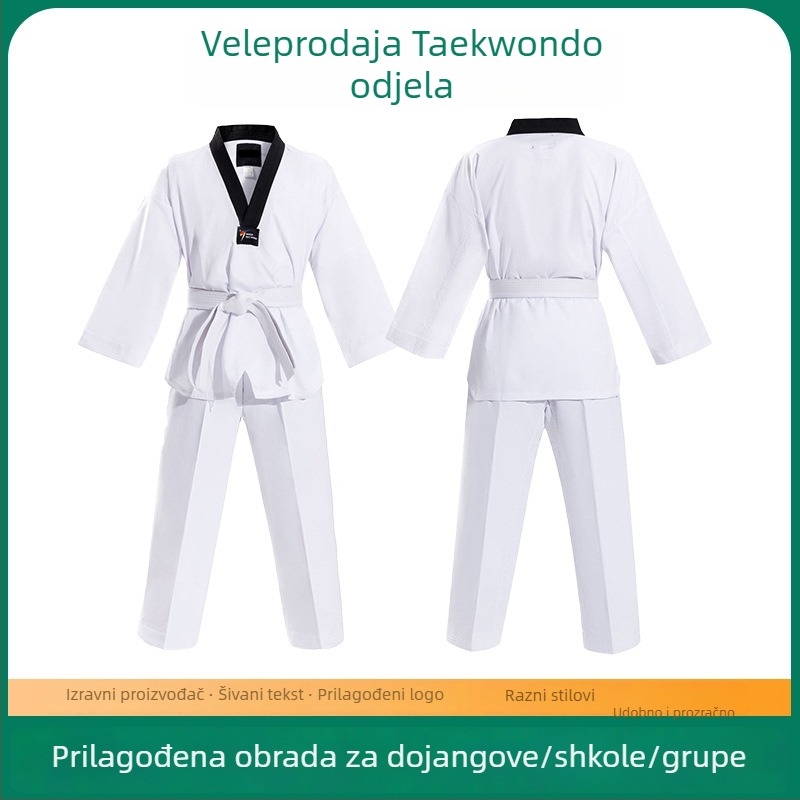 Taekwondo uniforma, konopno-pamučna smjesa, 50% pamuk, uzorak 32523005926