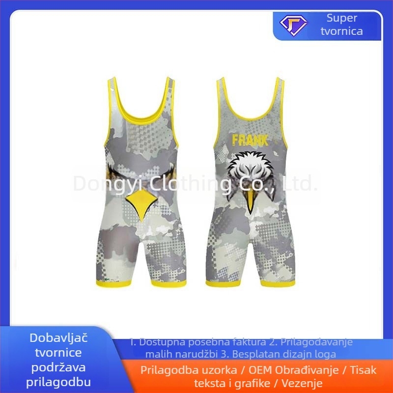 Prilagođeni jednodijelni borilački trening kombinezon s termotransferom, kineskog stila, unisex