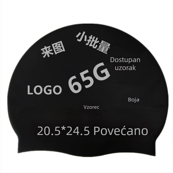 Silikonska kapa za plivanje s vodootpornom zaštitom ušiju, za odrasle, unisex