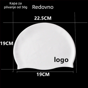 Silikonska kapa za plivanje s vodootpornom zaštitom ušiju, za odrasle, unisex
