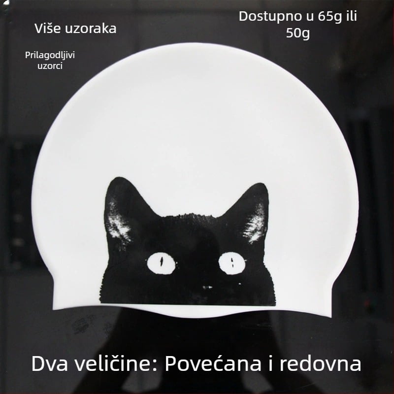 Silikonska kapa za plivanje s vodootpornom zaštitom ušiju, za odrasle, unisex