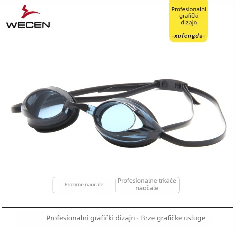 Set anti-zamagljujućih plivačkih naočala i kapa za odrasle – PC leće