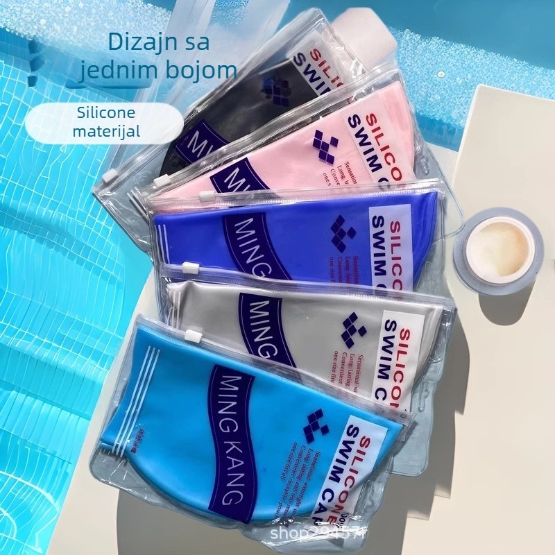 Silikonska kapa za plivanje - Unisex, jednostavan uzorak, odrasli