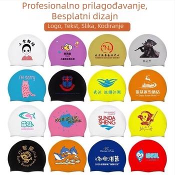 Silikonska kapa za plivanje – s reklamnim logom, za odrasle, pogodna za plivanje i hodanje po vodi