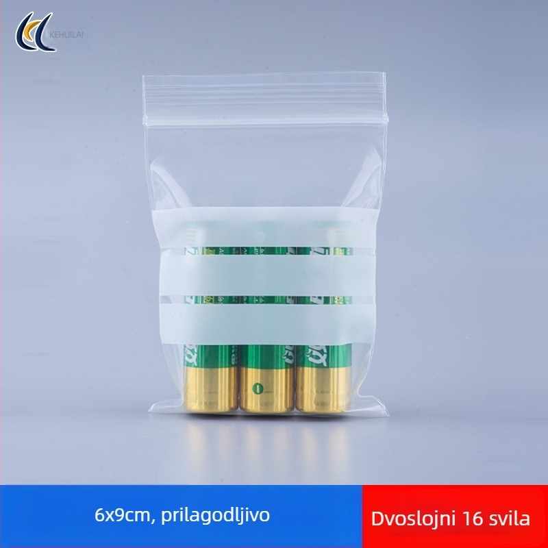 Prozirna vrećica sa samouzavaranjem za uzorke i primjerke, s površinom za pisanje, prilagodljiva duljina zatvaranja, jednokratna medicinska ambalaža