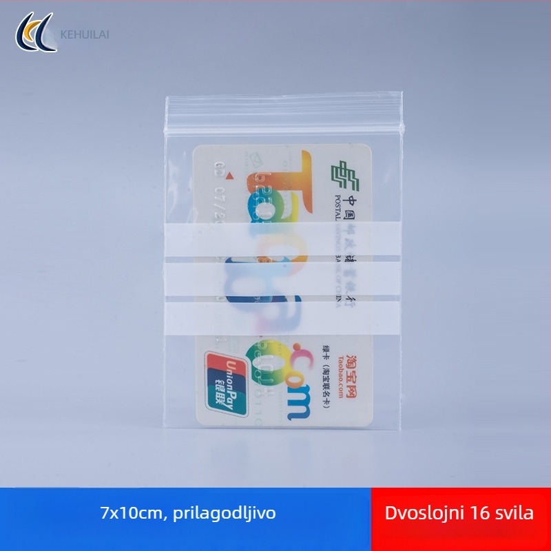 Prozirna vrećica sa samouzavaranjem za uzorke i primjerke, s površinom za pisanje, prilagodljiva duljina zatvaranja, jednokratna medicinska ambalaža