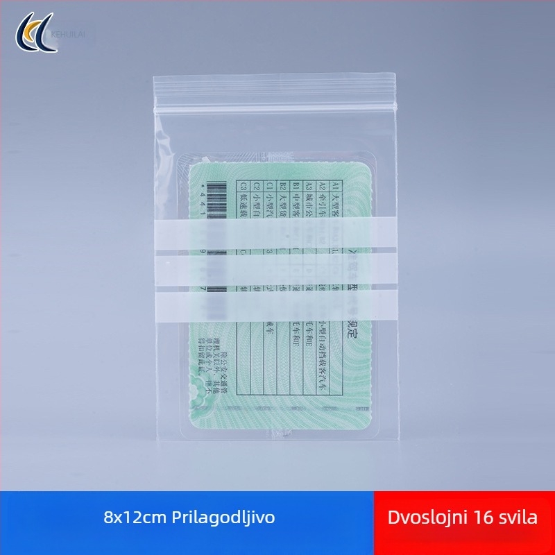 Prozirna vrećica sa samouzavaranjem za uzorke i primjerke, s površinom za pisanje, prilagodljiva duljina zatvaranja, jednokratna medicinska ambalaža