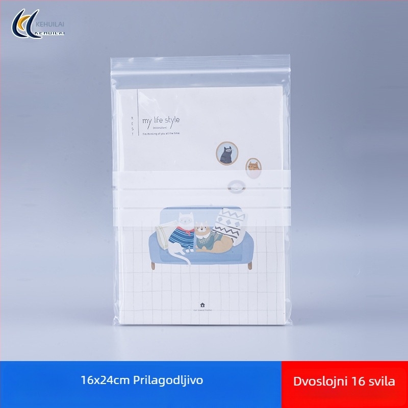 Prozirna vrećica sa samouzavaranjem za uzorke i primjerke, s površinom za pisanje, prilagodljiva duljina zatvaranja, jednokratna medicinska ambalaža