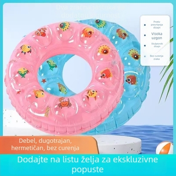 Plivački prsten, dvostruki kristalni dizajn za ispod pazuha, PVC debljine 15 mm, za djecu