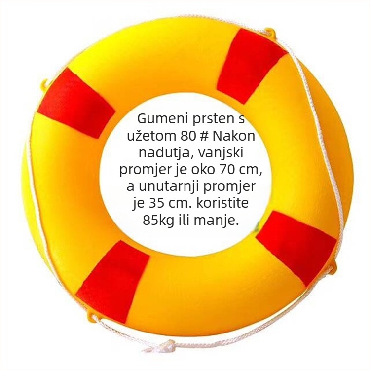 Odrasli plivački prsten od PVC-a, debeli, otporan na habanje, bezšavni, ekološki prihvatljiv PVC