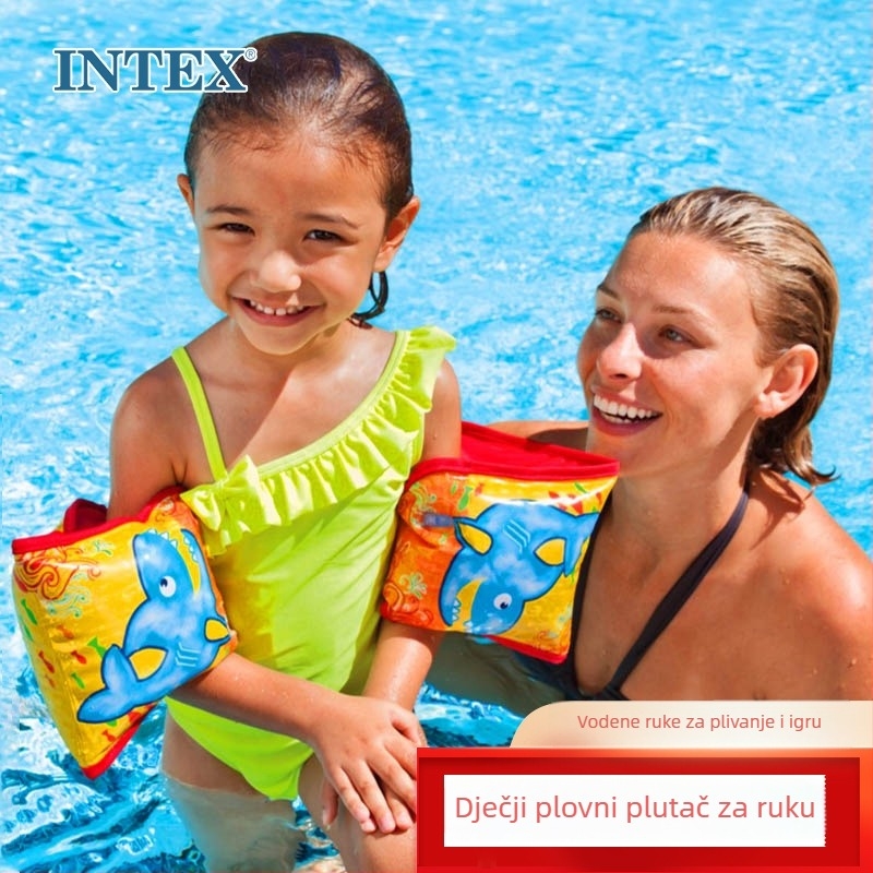 INTEX Dječji plivački prsten za ruku – ekološki PVC, ispisani uzorak, za plivanje i hodanje u vodi