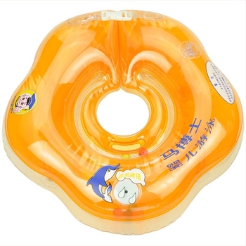 Dr. Ma Dječji plivački prsten s integriranim vratom – ekološki PVC, 0,35 mm debljina, karikirani uzorak