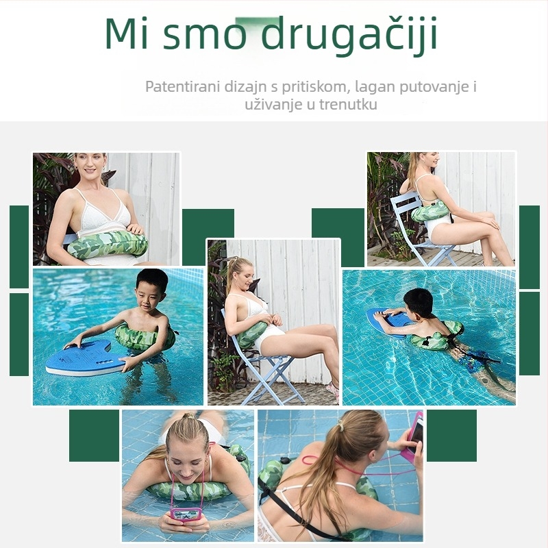 Plivački prsten - Kamufliran polukružni oblik, PVC, zgušnjen, napuhan