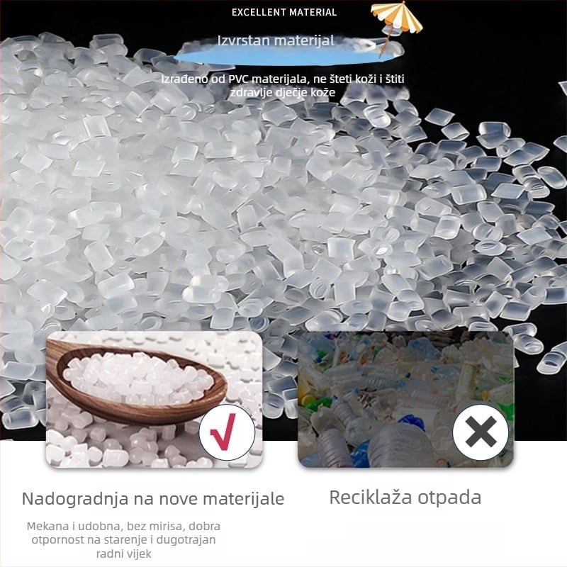 Dječji plivački prsten s printom, ekološki PVC, debljina 0,35 mm, pogodan za plivanje i vodene aktivnosti.