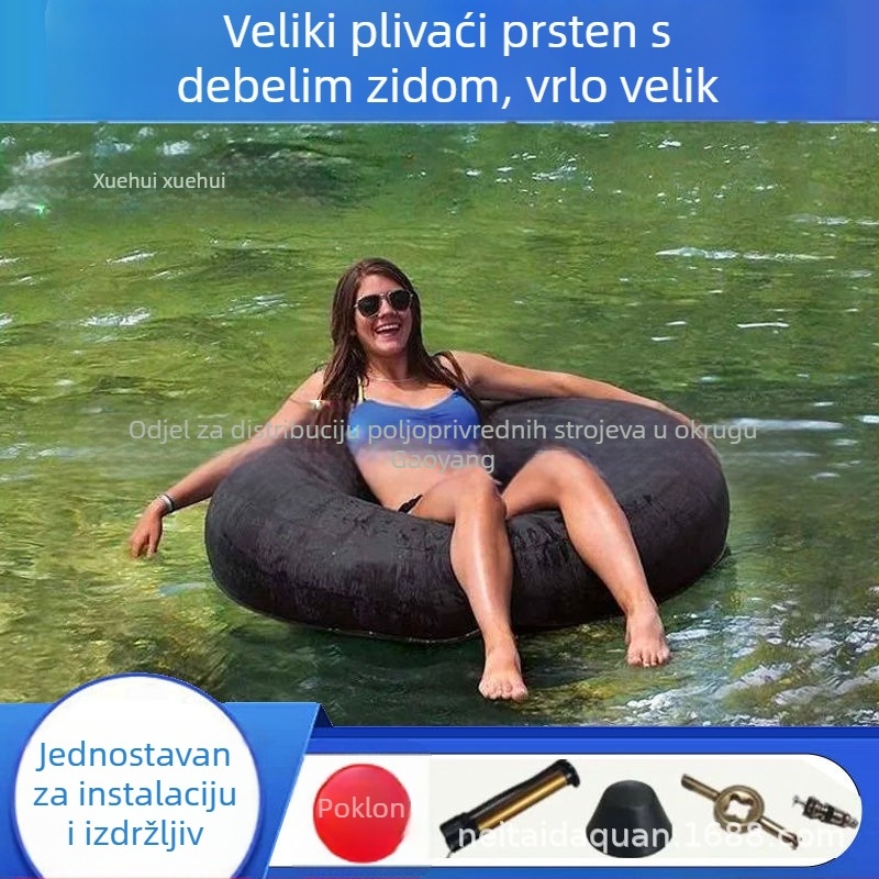 Debeli gumeni plivački prsten za odrasle, pogodan za plivanje i hodanje po plitkoj vodi