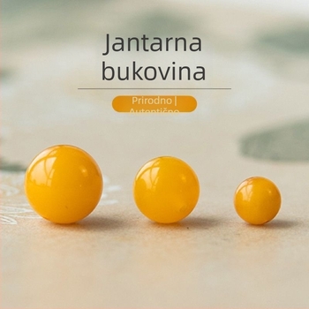 Prirodne kuglične perle od voska, jantarni materijal, poluizrada, tkanje DIY narukvica i ogrlica, slobodna serija