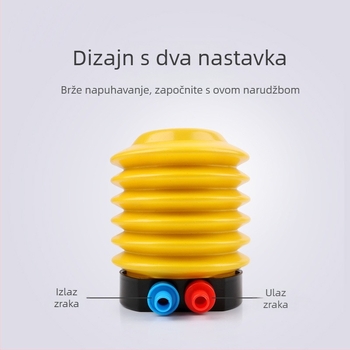 Pedalna pumpa za napuhivanje za joga loptu, plivački prsten i balone; materijal: plastika; pakiranje: 100 kom; uvoz: Ne; IP ovlaštenje: Ne