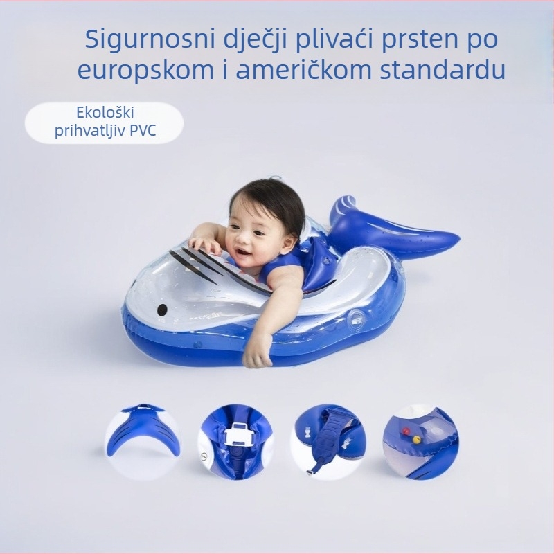 Dječji plivački prsten sa sigurnosnim faktorom, zaštitom od sunca i nepropusnim dizajnom, ekološki PVC 0.25 mm