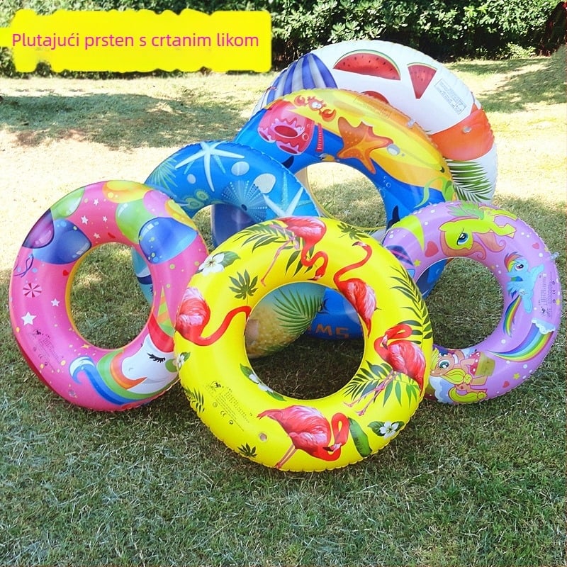 Dječji napuhiva plivački prsten, 50–90 cm, jednoslojni, unisex, s crtanom dizajnom