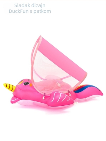 Dječji plivački prsten s karikaturom, ekološki PVC, debljina 0,35 mm, pogodan za plivanje i plitke vodene igre, sigurnost protiv prevrnuća, za djecu 0–6 godina