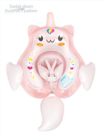 Dječji plivački prsten s karikaturom, ekološki PVC, debljina 0,35 mm, pogodan za plivanje i plitke vodene igre, sigurnost protiv prevrnuća, za djecu 0–6 godina